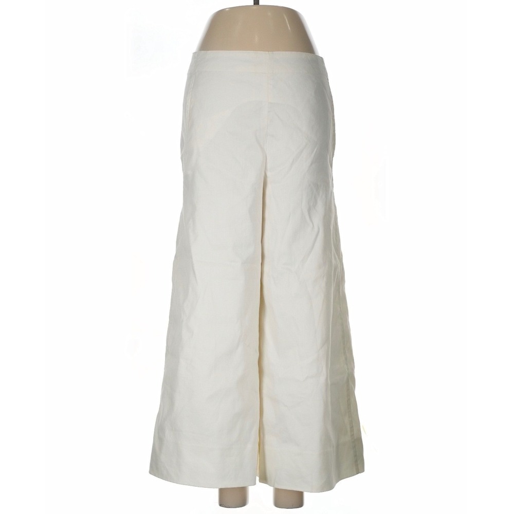 Vince Womens White Linen Blend Wide Leg Trousers Pants Size 4 NWT